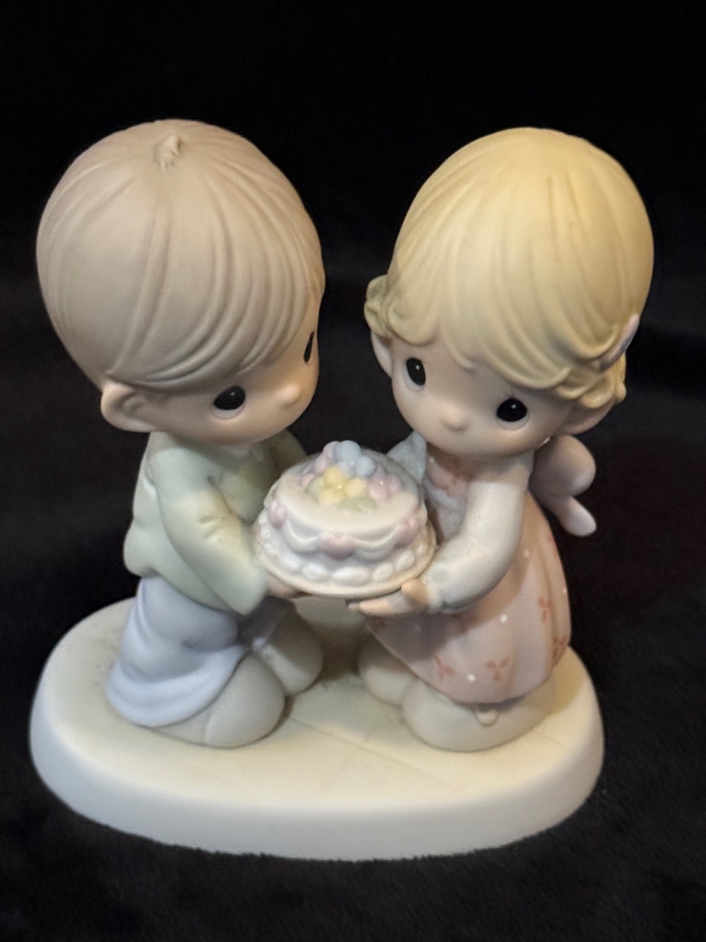 Precious Moments Porcelain Figurine HAPPY BIRTHDAY TO OUR LOVE